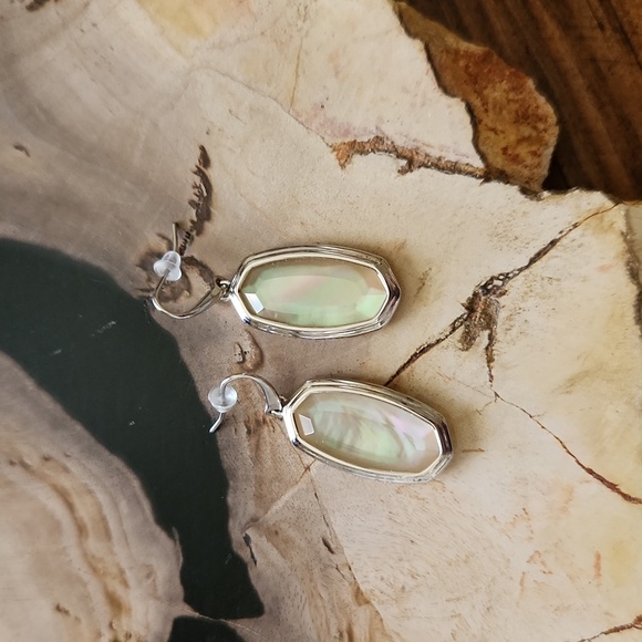 Kendra Scott Framed Dani Silver Drop Earrings NWT - Picture 6 of 7